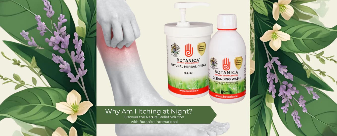 Person itching skin at night