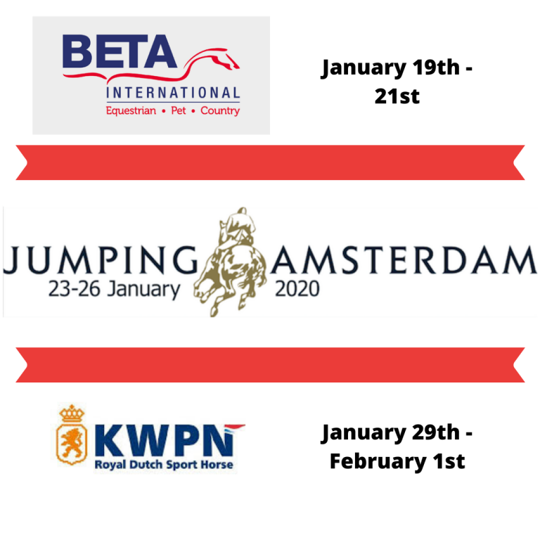 January Show Schedule (BETA, Jumping Amsterdam, KWPN)