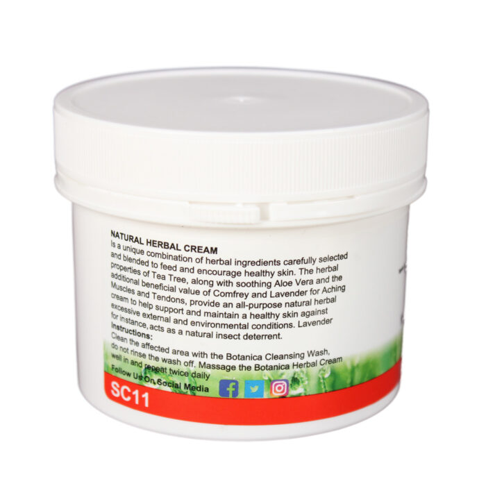 A jar of Botanica Natural Herbal Cream (125ml) on a white background showcases the essence of botanica herbal and natual herbal.